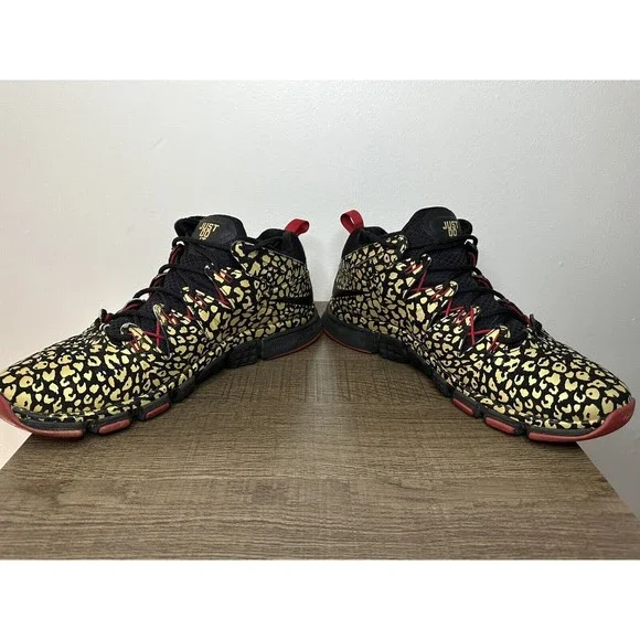 Nike Free Trainer 7.0 Unleashed Speed Gold Cheetah Print Men's 10- 599087-006 - Picture 5 of 8